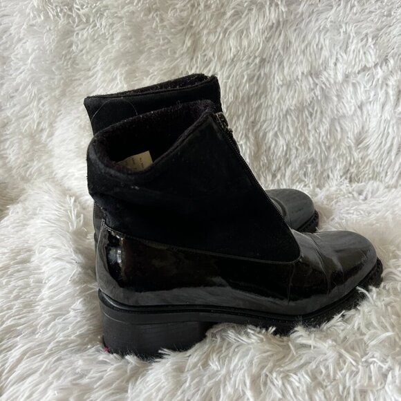 London Fog Zip Up Boots Womens 7.5 Black Weather Resistant - Picture 3 of 5